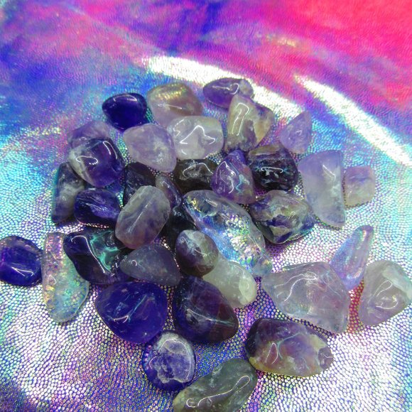 Amethyst Tumbled 3 Ounce Grid Set - Picture 2 of 6
